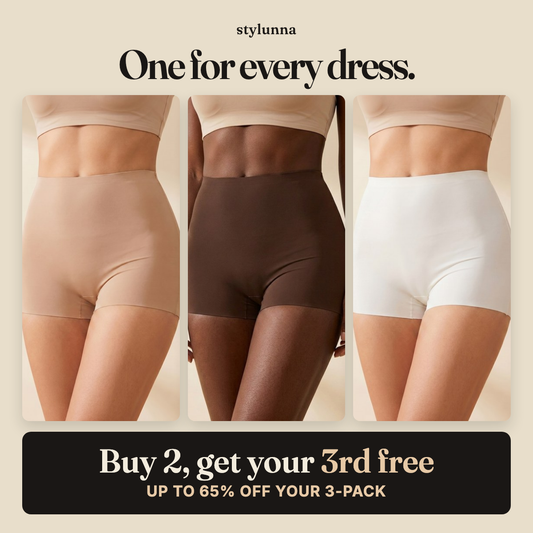 Stylunna Daily Anti-Chafe Short — One for every dress · Buy 2 Get 1 Free (3 shades)